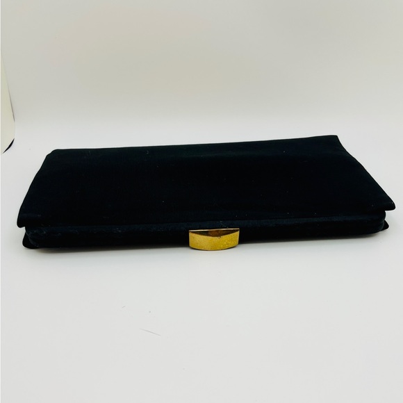 1940s Vintage Clutch Evening Purse, Black - Picture 5 of 10